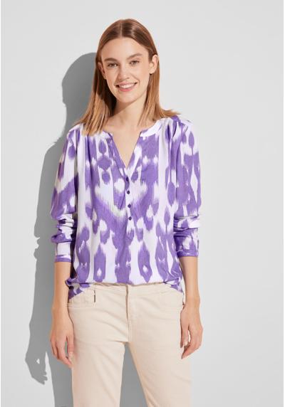 Блузка с длинными рукавами и графическим узором