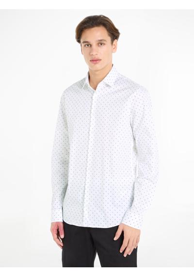 Рубашка с длинным рукавом»STRETCH COLLAR PRINT SLIM SHIRT«