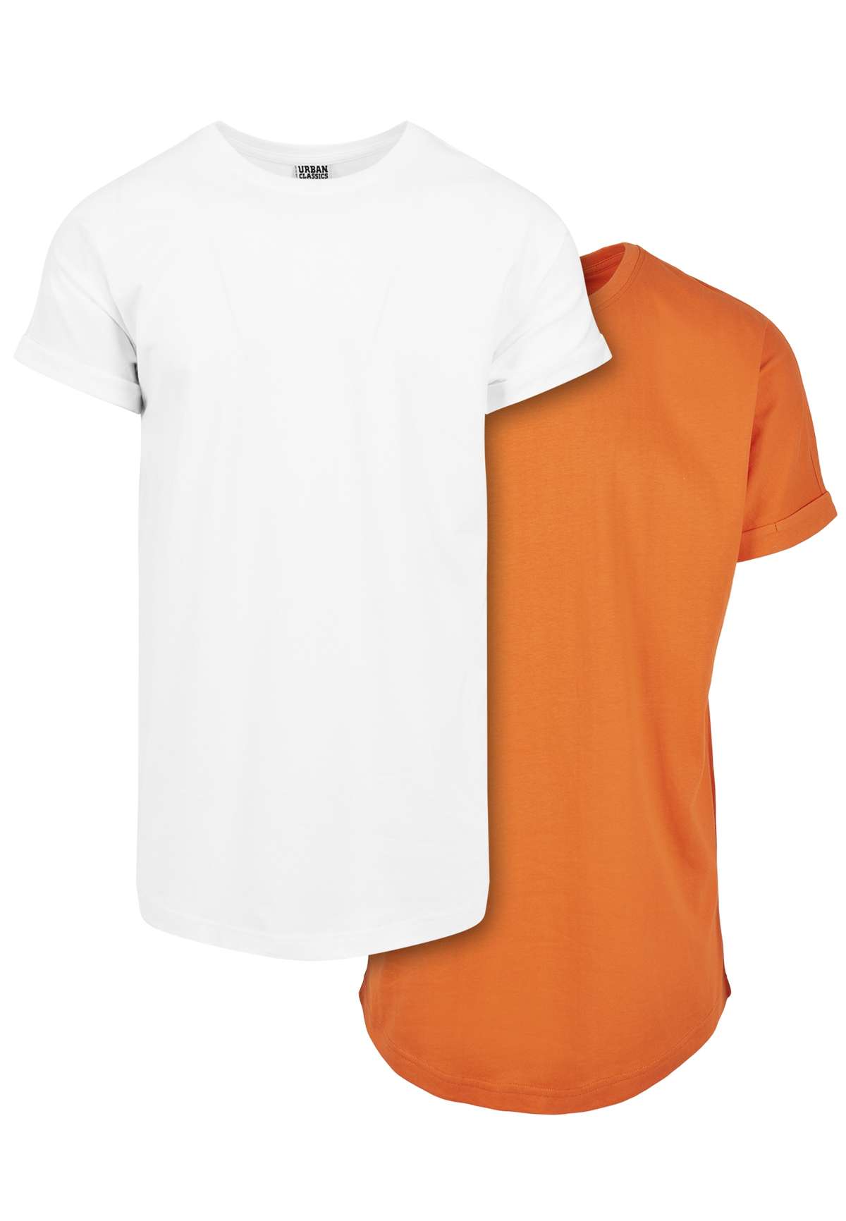 Рубашка с коротким рукавом»Urban Classics Herren Pre-Pack Long Shaped Turnup Tee 2-Pack«