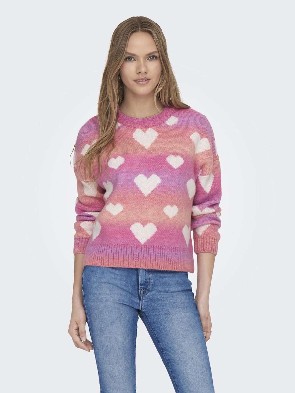 Вязаный свитер »ONLAIDA L/S HEART PULLOVER EX KNT«