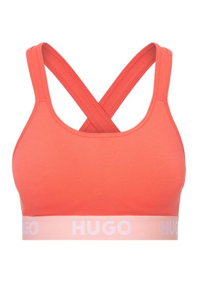 Бюстгальтер-бралетт с логотипом HUGO на поясе. BRALETTE PADDED SPOR