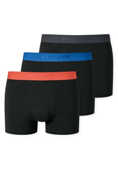 Шорты-боксеры (3 шт. в упаковке), контрастный цвет, эластичный пояс с тканым спортивным логотипом.