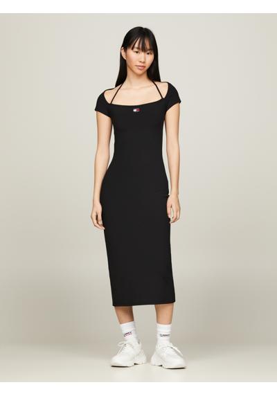 Платье из джерси с флагом Tommy Jeans »TJW MIDI BADGE RIB DRESS EXT«