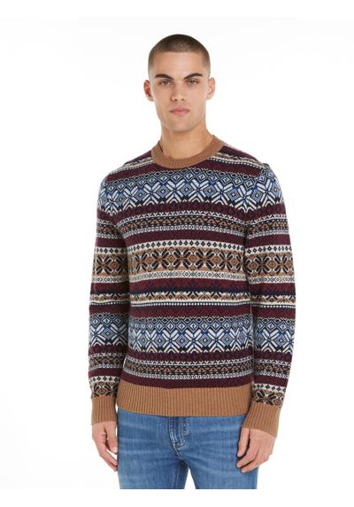 Свитер с круглым вырезом и разноцветным узором GIFTING WOOL BLEND FAIRISLE C NK