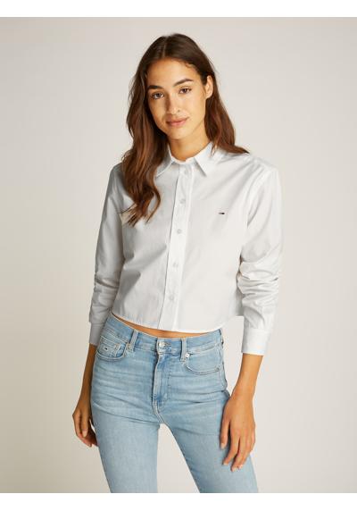 Укороченная блузка-рубашка с вышитым логотипом TJW CRP RLX POPLIN SHIRT