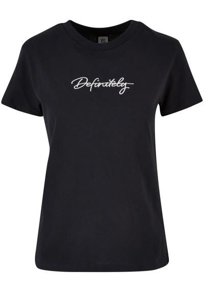 футболка »Damen  Handwriting Definitely Embroidery T-Shirt«