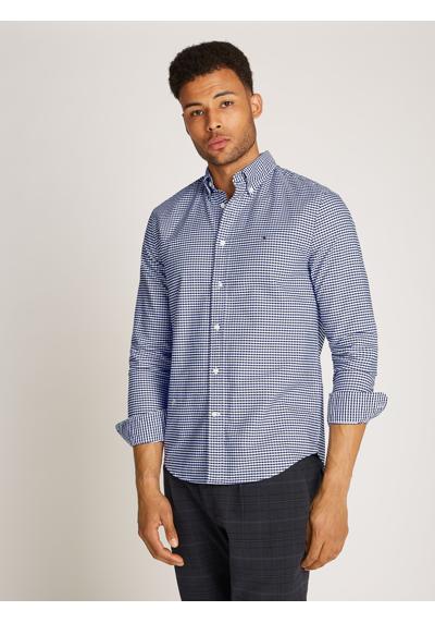 Рубашка с длинными рукавами и модным узором в мелкую клетку. HERITAGE OXFORD GINGHAM RF SHIRT