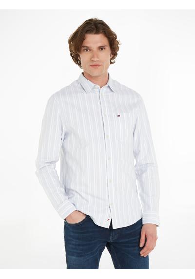 Рубашка с длинными рукавами и нагрудным карманом TJM REG OXFORD STRIPE SHIRT