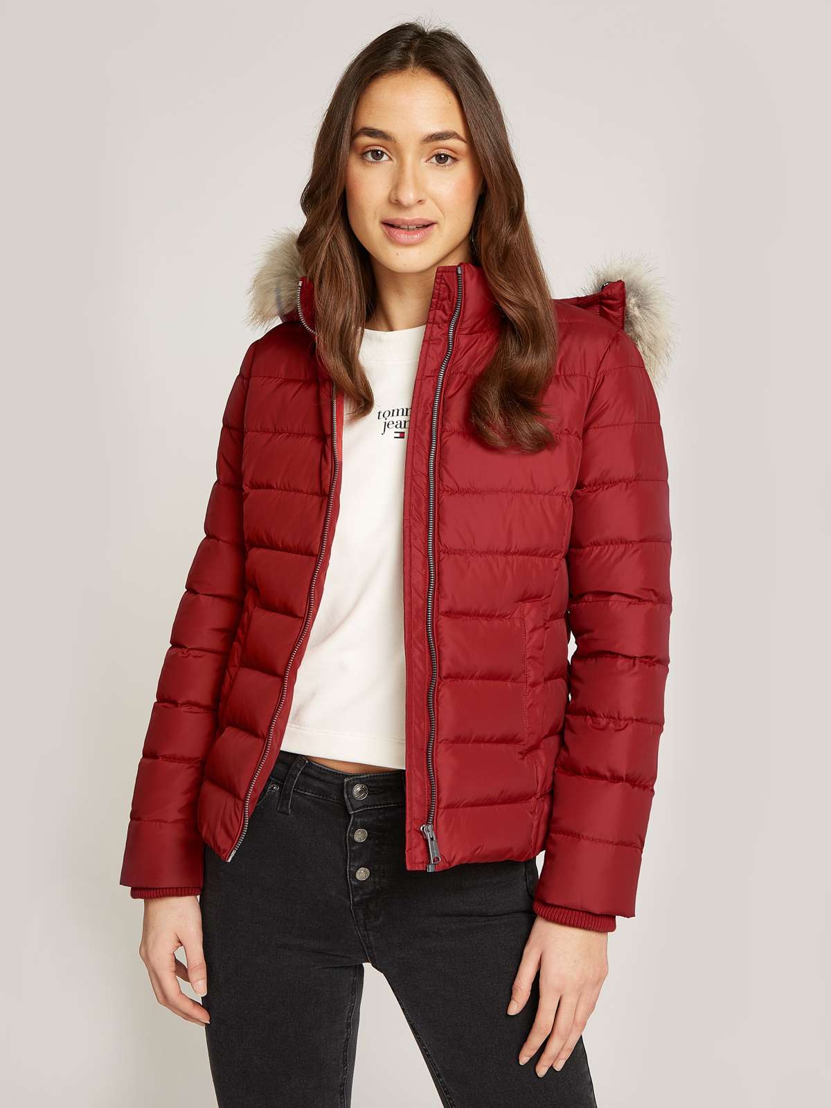 Стеганая куртка больших размеров с капюшоном »TJW BASIC HOODED DOWN JACKET EXT«