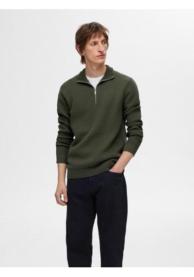 Тройер»SLHDANE LS KNIT STRUCTURE HALF ZIP NOOS«