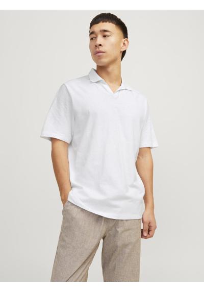 рубашка поло JJESUMMER LINEN POLO SS LN