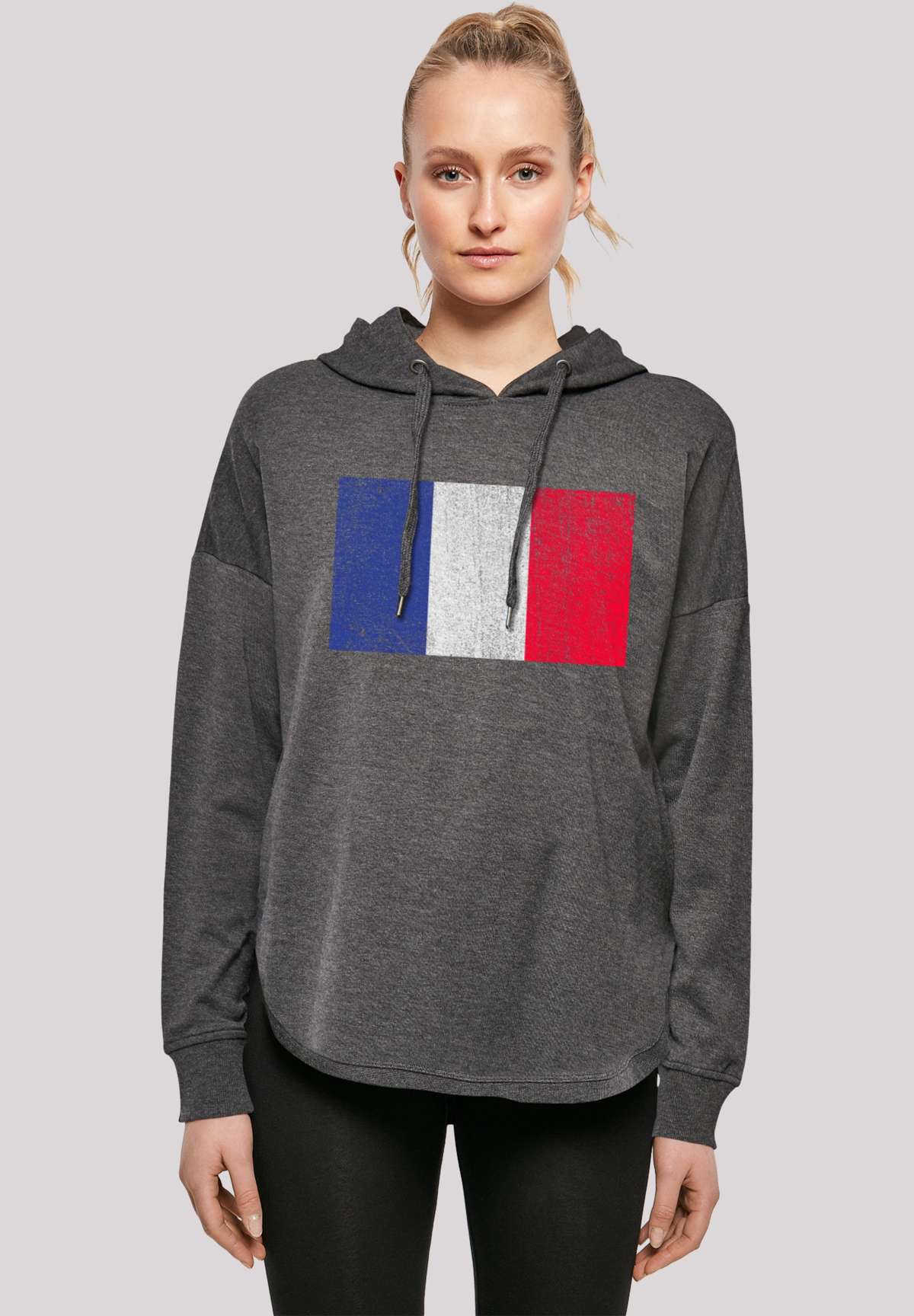 Толстовка с капюшоном »France Frankreich Flagge distressed«