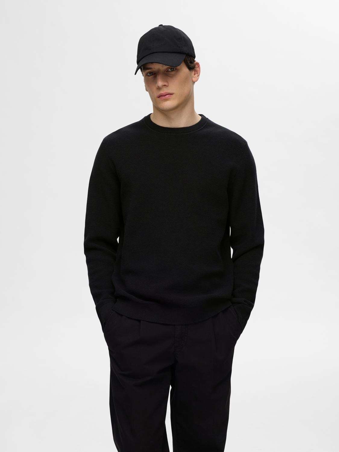 Вязаный свитер SLHROSS LS KNIT STRUCTURE CREW NECK NOOS