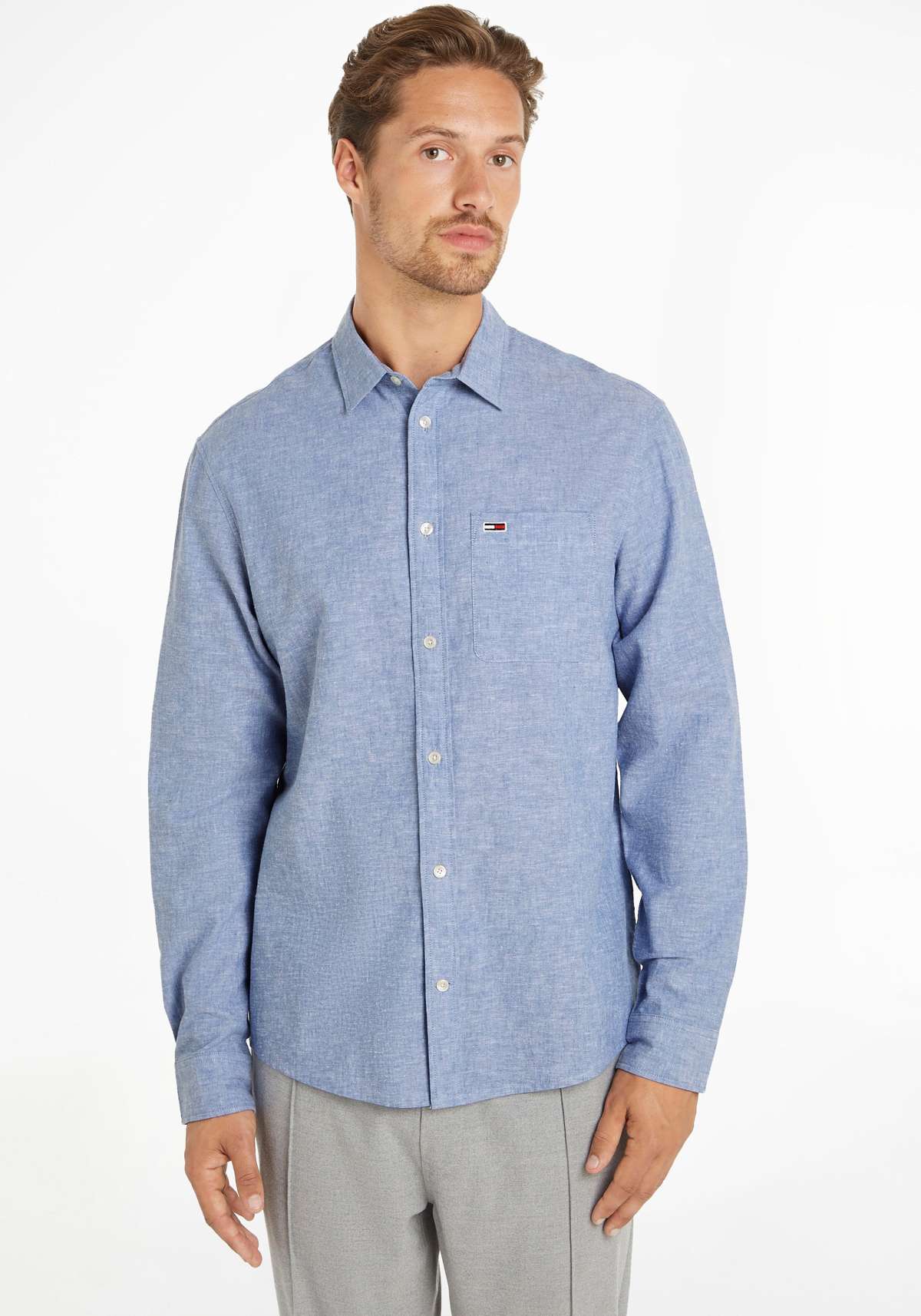 Рубашка с длинным рукавом TJM REG LINEN BLEND SHIRT