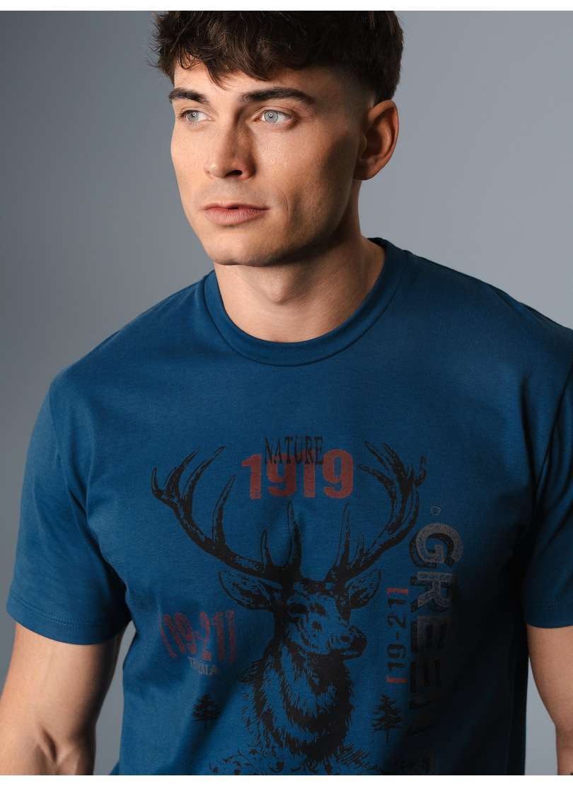 футболка»TRIGEMA T-Shirt in Oko-Qualitat mit Hirsch-Motiv«