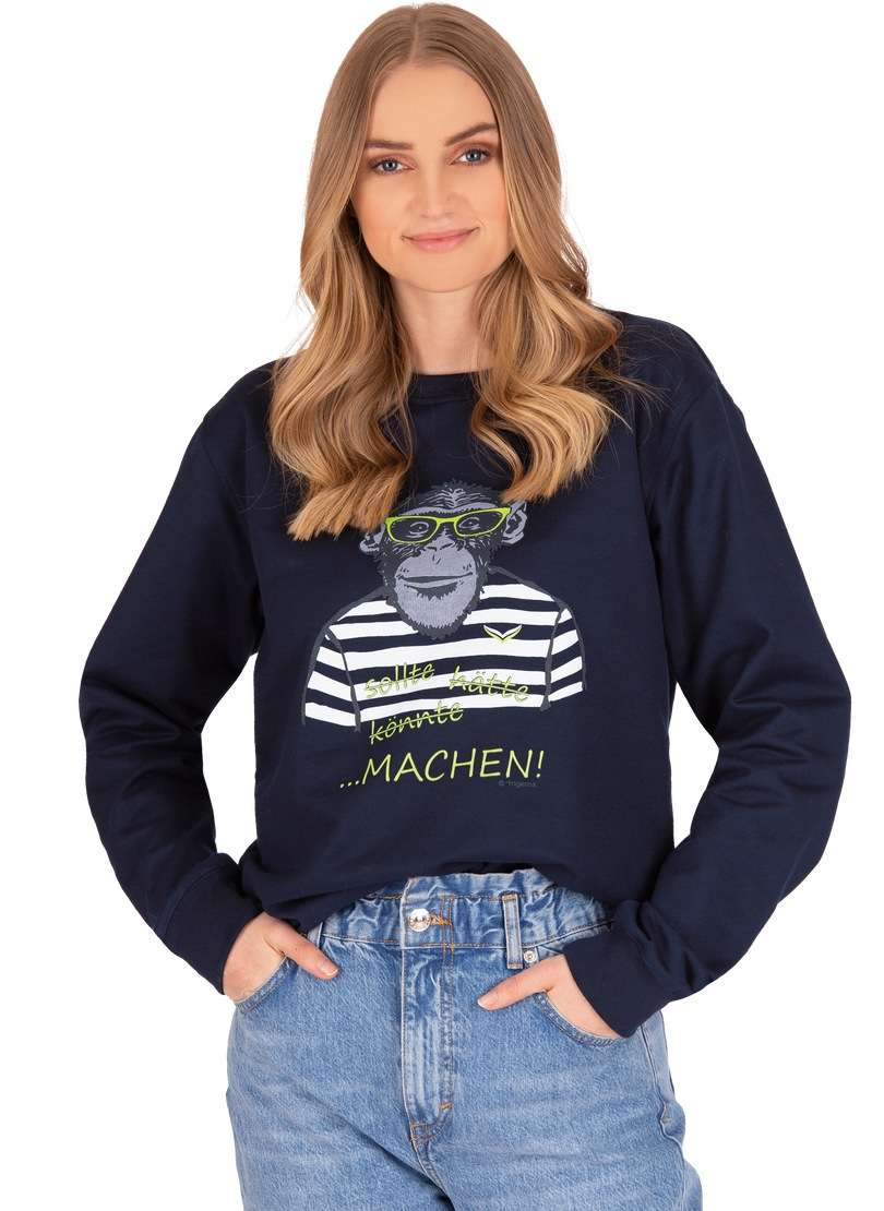 толстовка TRIGEMA Sweatshirt mit gro?em Affen-Druckmotiv