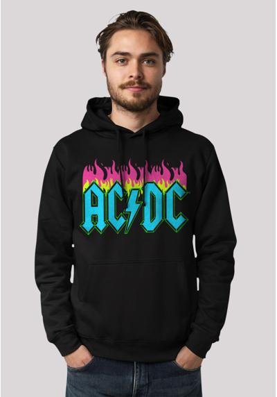 Толстовка с капюшоном ACDC Neon Flames