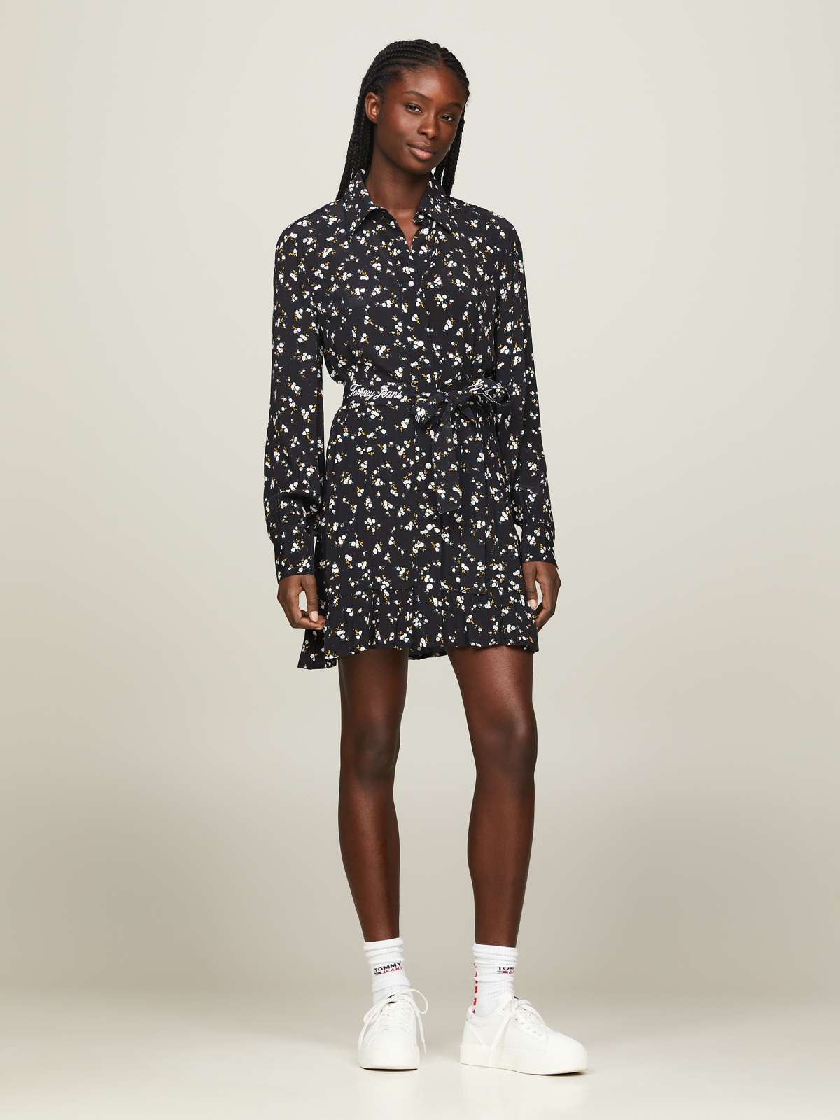 Платье-блузка »TJW MINI FLORAL BELTED DRESS EXT«