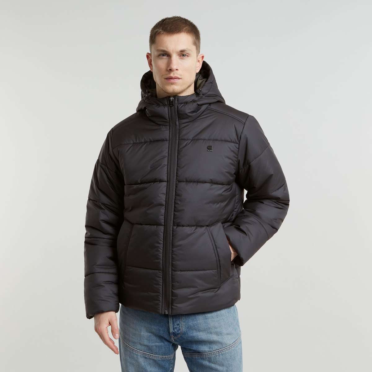 Стеганая куртка с капюшоном Padded Hooded Puffer