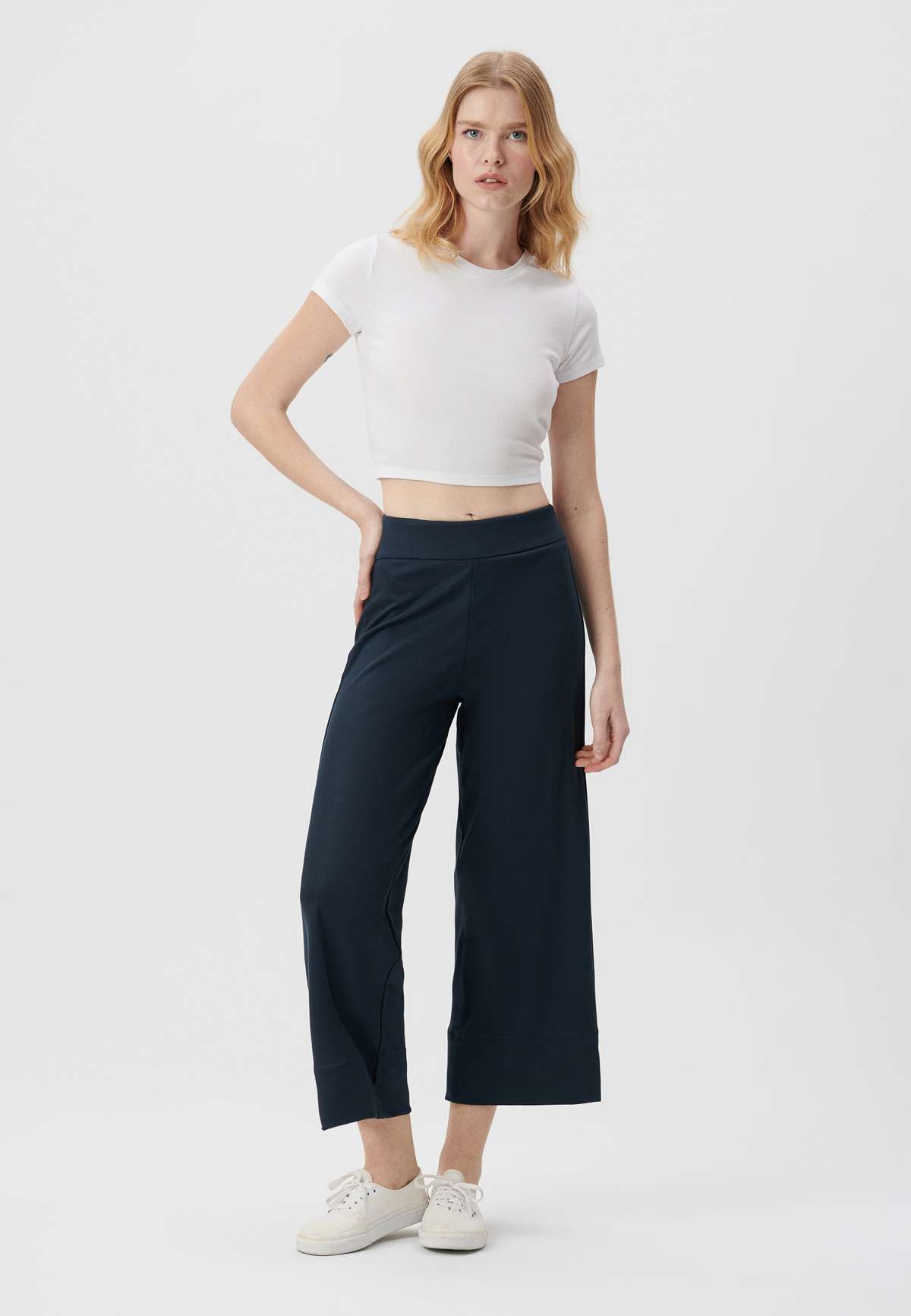 Тканевые брюки »WIDE LEG KNIT PANT«