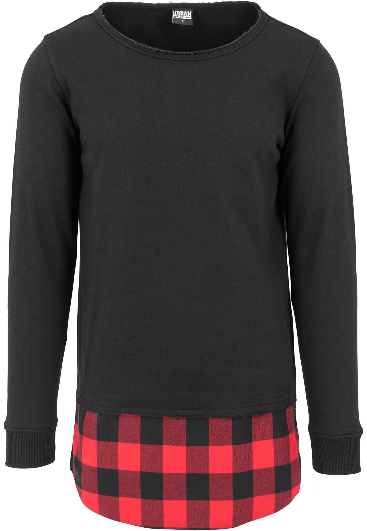 Свитер с круглым вырезом»Urban Classics Herren Long Flanell Bottom Open Edge Crewneck«