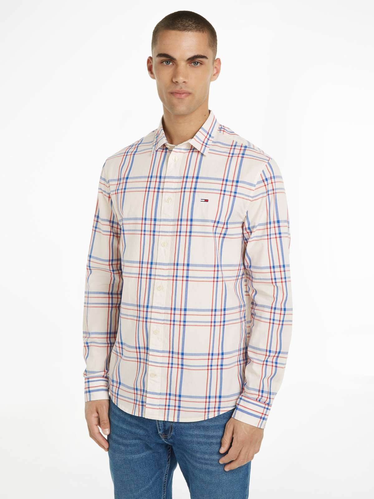 Рубашка с длинным рукавом TJM REG POPLIN CHECK SHIRT