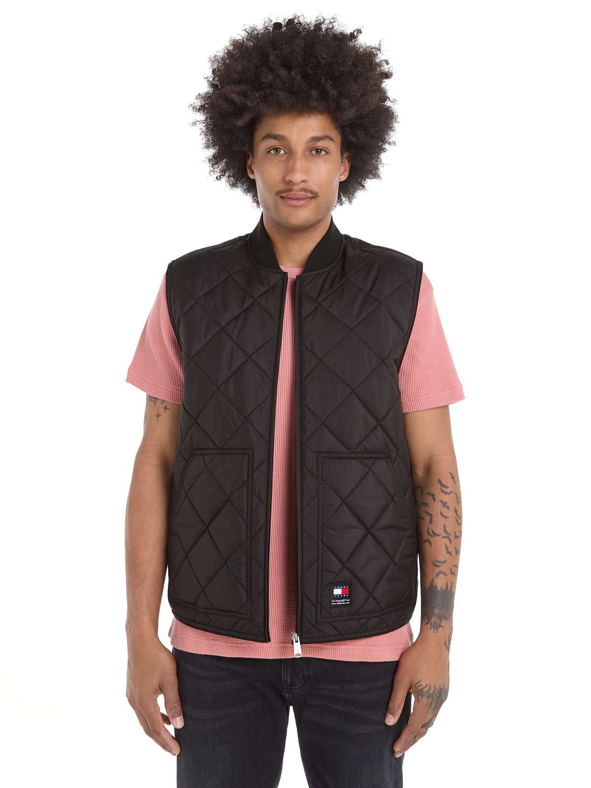 Стеганый жилет с модным ромбовидным узором. TJM REG ENTRY VEST