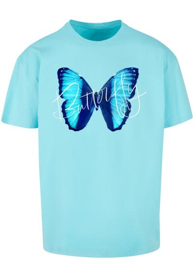 футболка»Herren Butterfly Blue Heavy Oversized Tee«