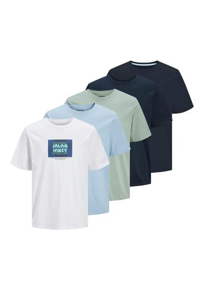 футболка JJHUDSON TEE SS CREW NECK 5PK MP PLS