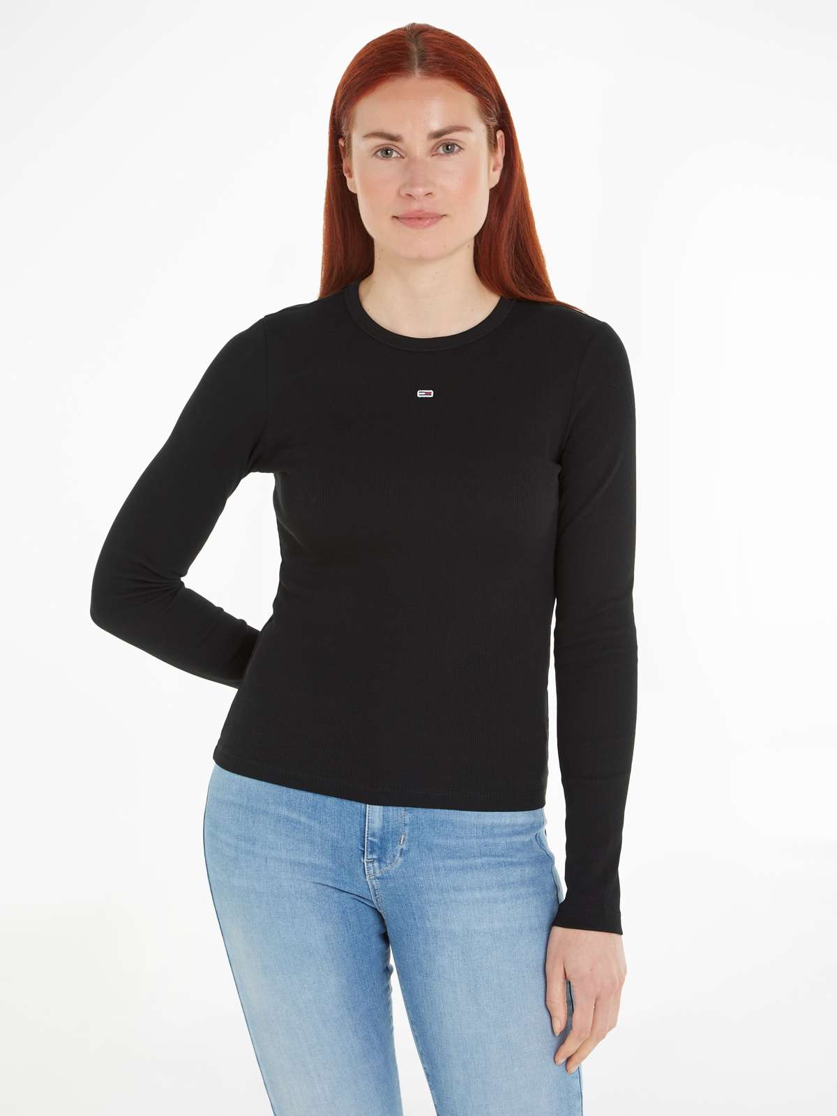 Рубашка с длинными рукавами и вышивкой логотипа TJW SLIM ESSENTIAL RIB LS