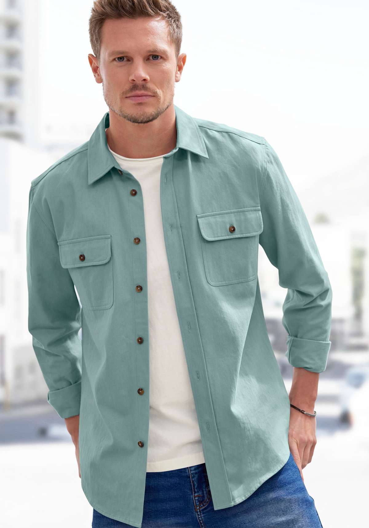 Рубашка с длинным рукавом», cooles Overshirt«