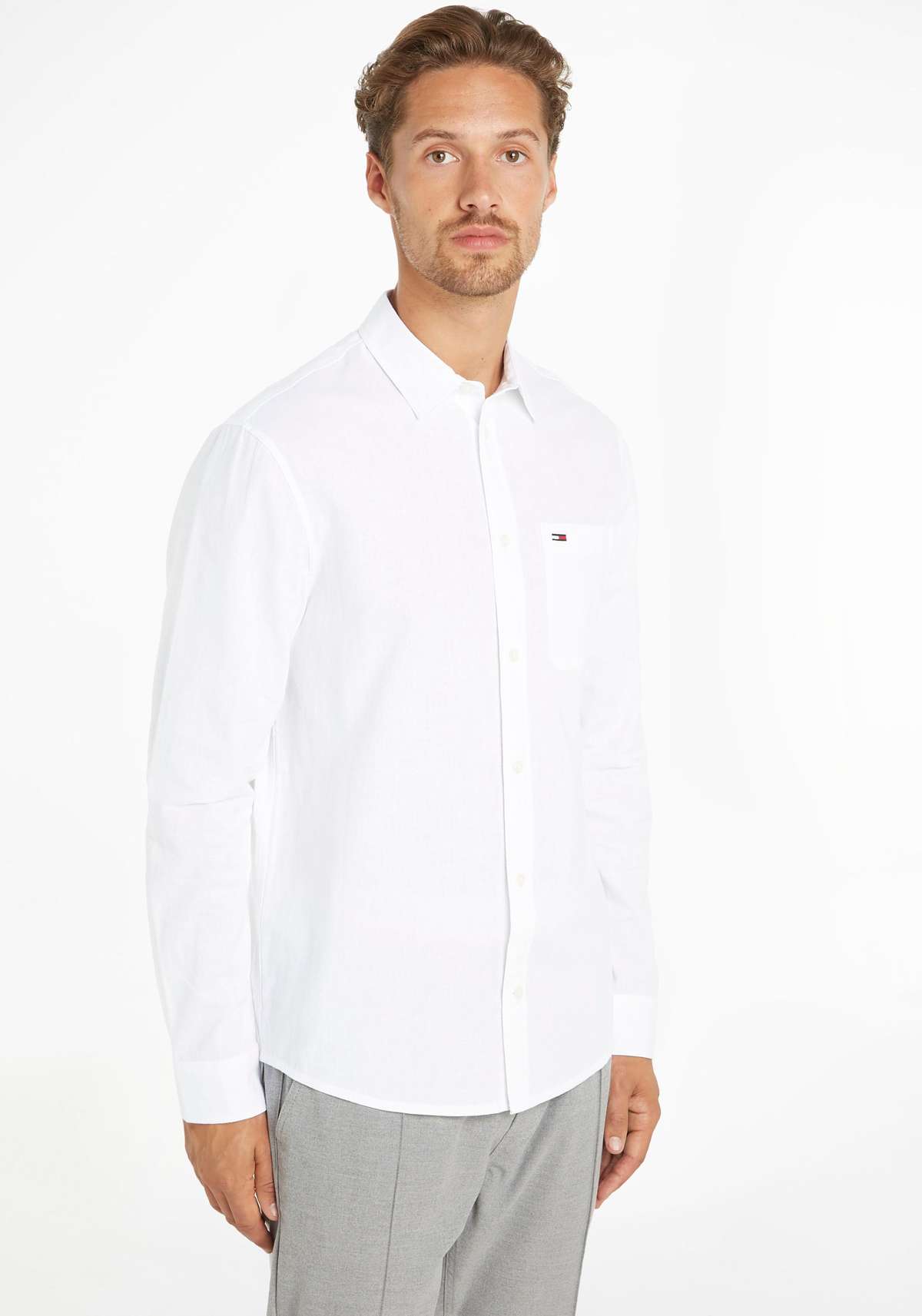 Рубашка с длинным рукавом TJM REG LINEN BLEND SHIRT