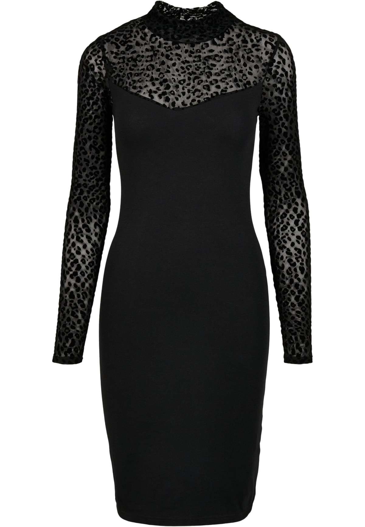 Платье-рубашка Urban Classics Damen Ladies Flock Lace Turtle Neck Dress