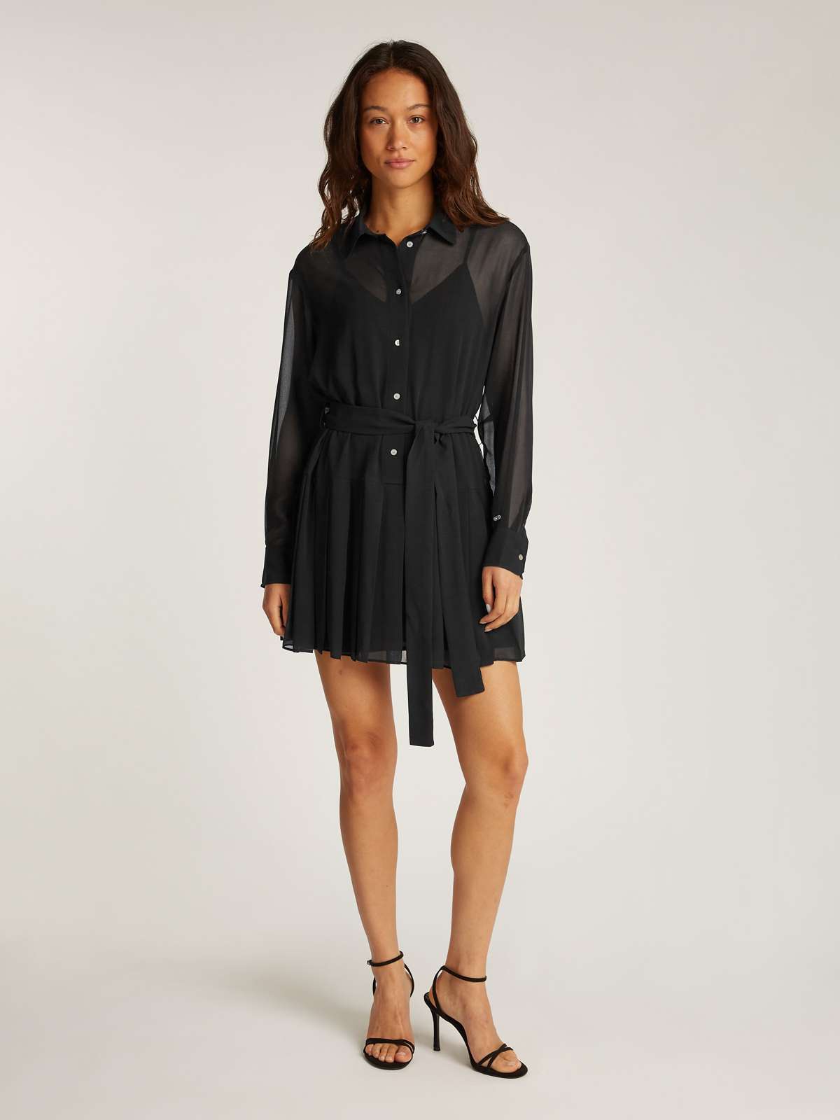 Платье-рубашка прозрачного вида »TJW STAR MINI SHIRT DRESS EXT«