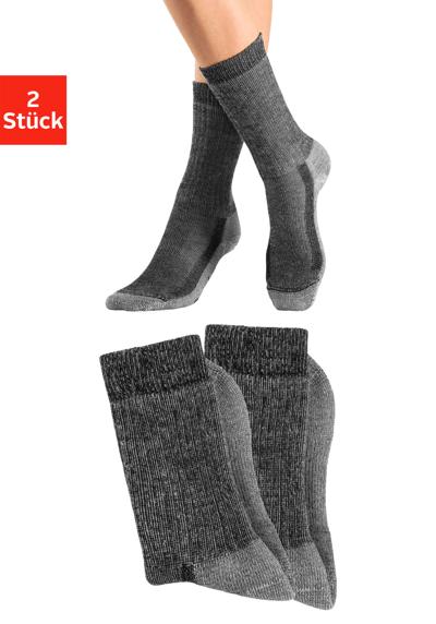 Носки походные, (упаковка, 2 пары), шерстяные носки из пушистого материала с содержанием шерсти 65%.
