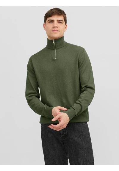 Тройер с ребристыми манжетами.»JJEEMIL KNIT HALF ZIP NOOS«