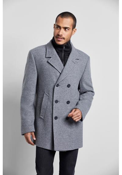 Шерстяное пальто с планкой на двух пуговицах