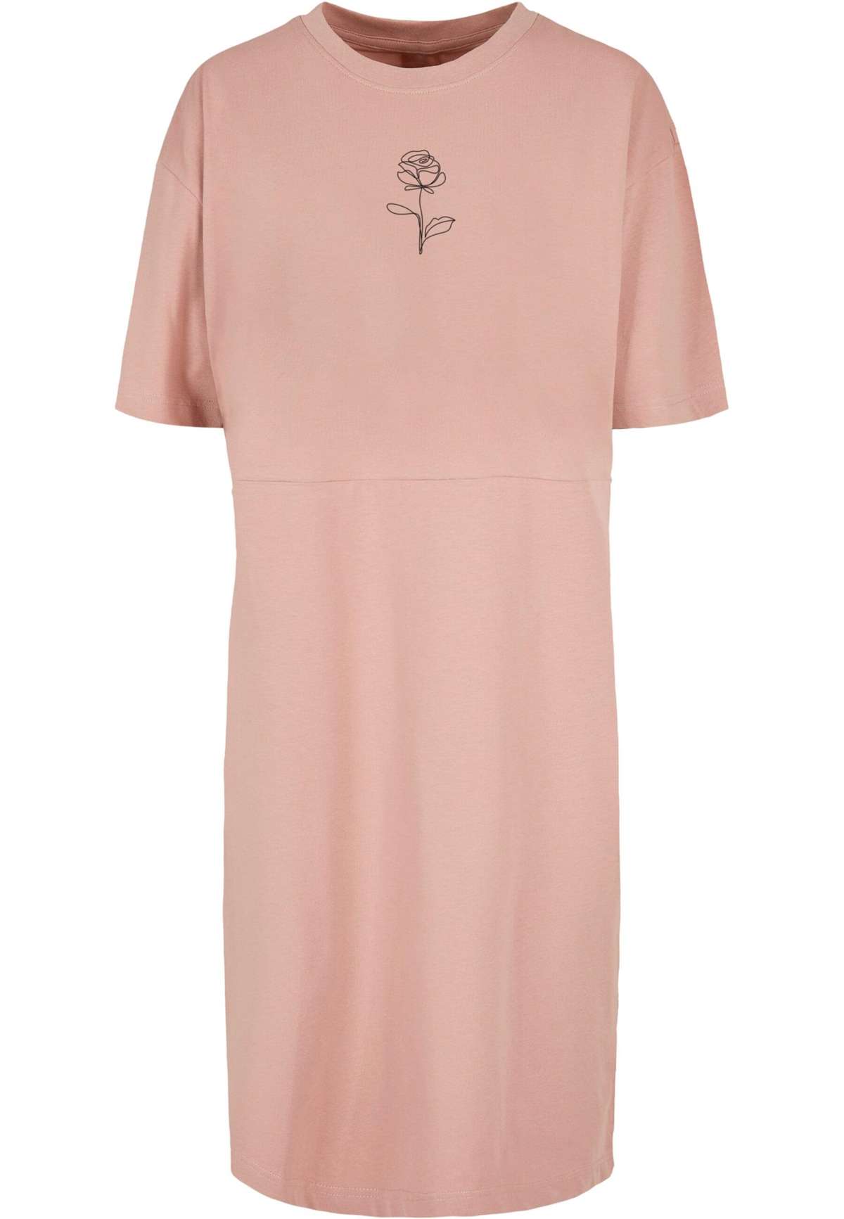 Платье-рубашка »Damen Ladies Rose Oversized Slit Tee Dress«