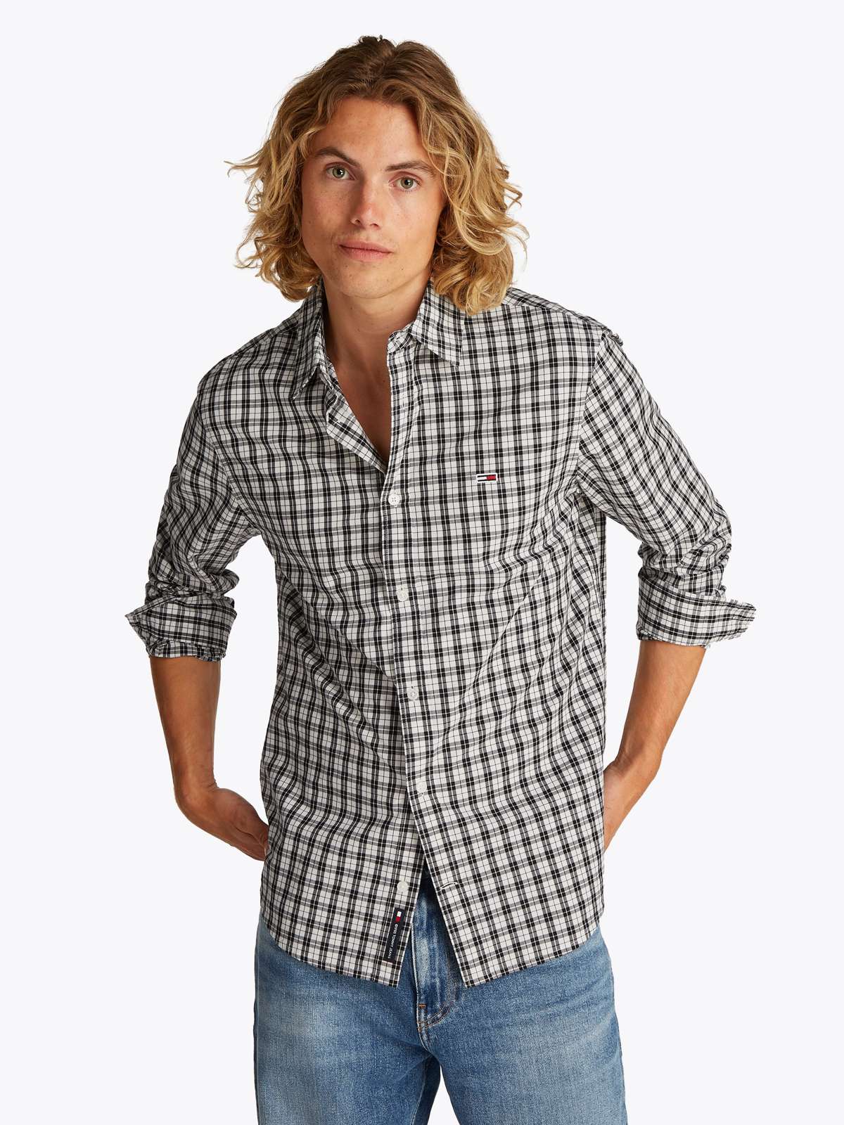 Рубашка с длинным рукавом TJM REG POPLIN CHECK LS SHIRT