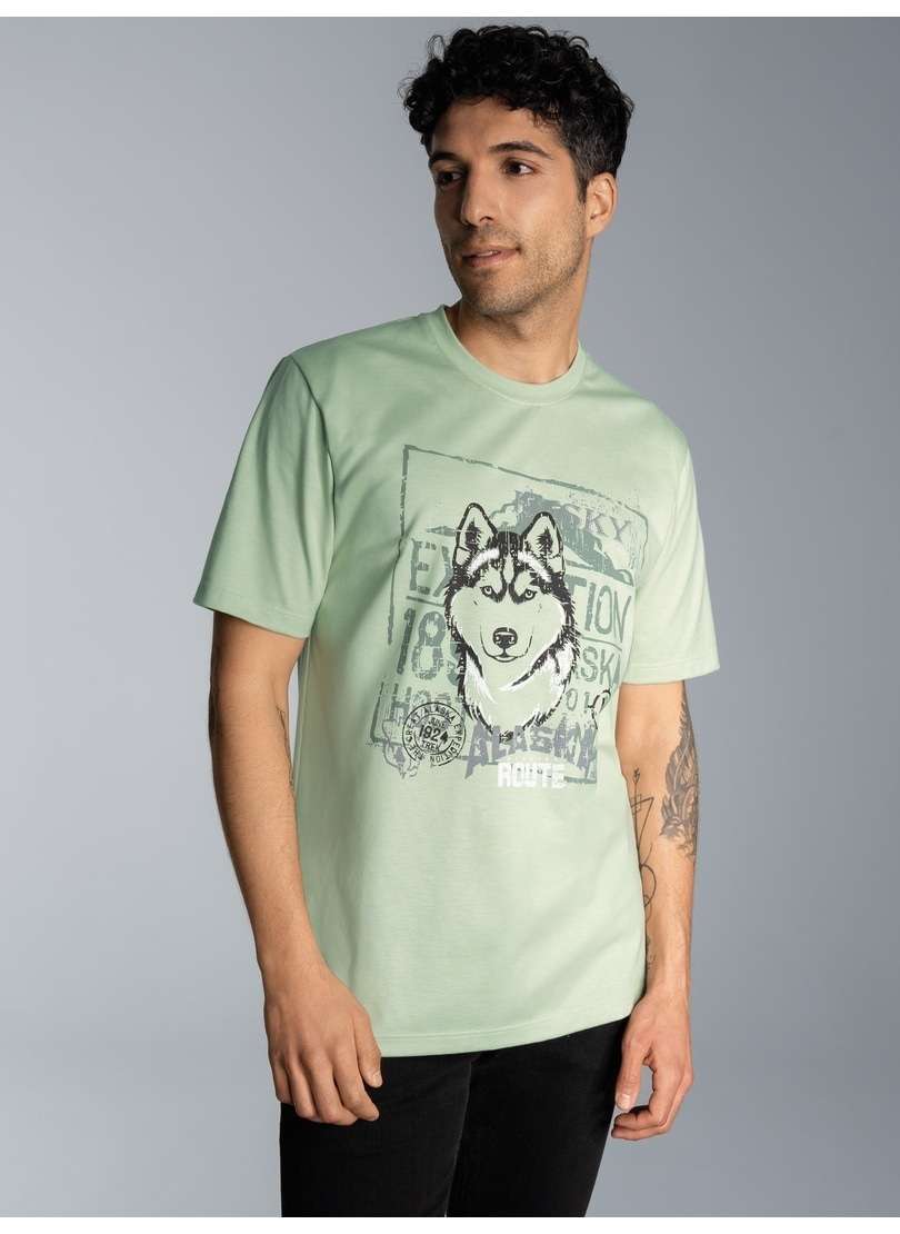 футболка»TRIGEMA T-Shirt mit gro?em Husky-Printmotiv«