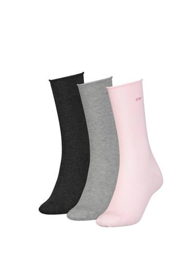 Короткие носки Socken CK WOMEN SOCK 3P ROLL TOP 3er Pack