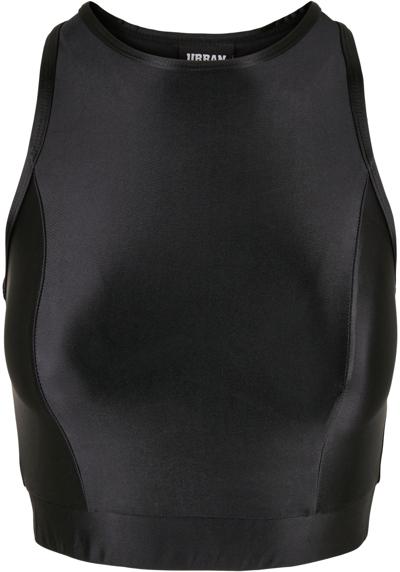 Мышечная рубашка »Urban Classics Damen Ladies Cropped Shiny Top«