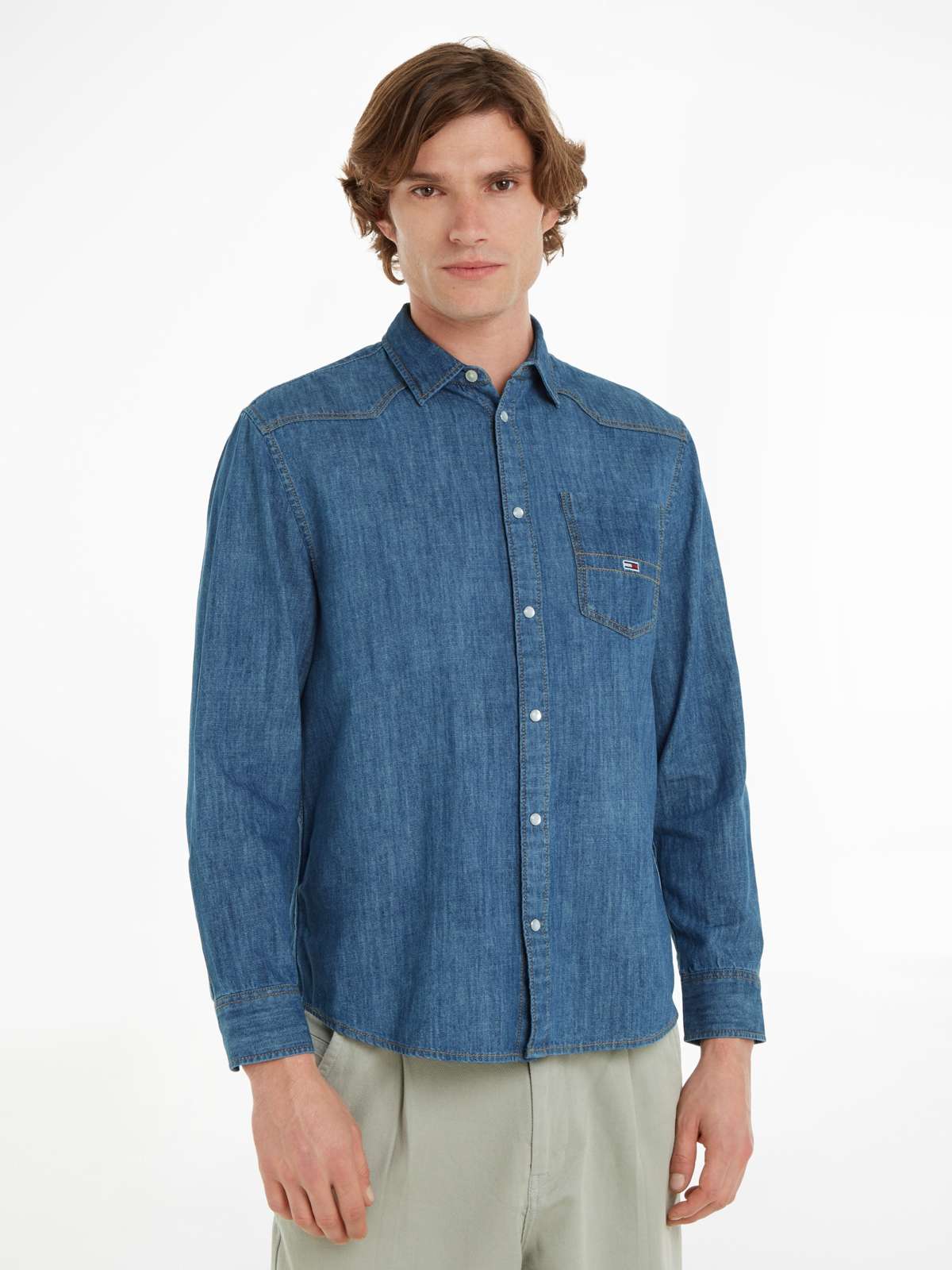 Джинсовая рубашка TJM RLX WESTERN DENIM SHIRT