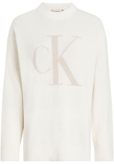 Вязаный свитер с вышивкой логотипа CK INTARSIA HIGH NECK SWEATER