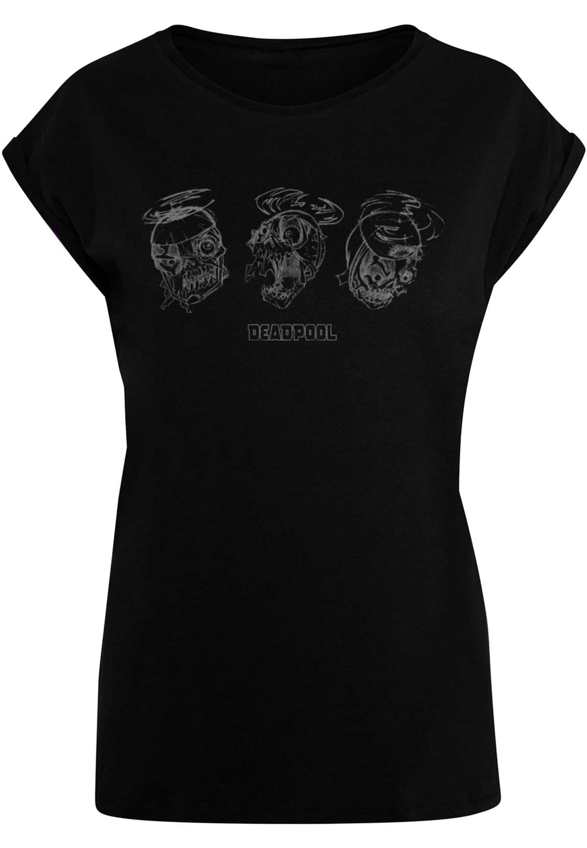 футболка »Damen Ladies Deadpool - Zombie Head Sketch T-Shirt«