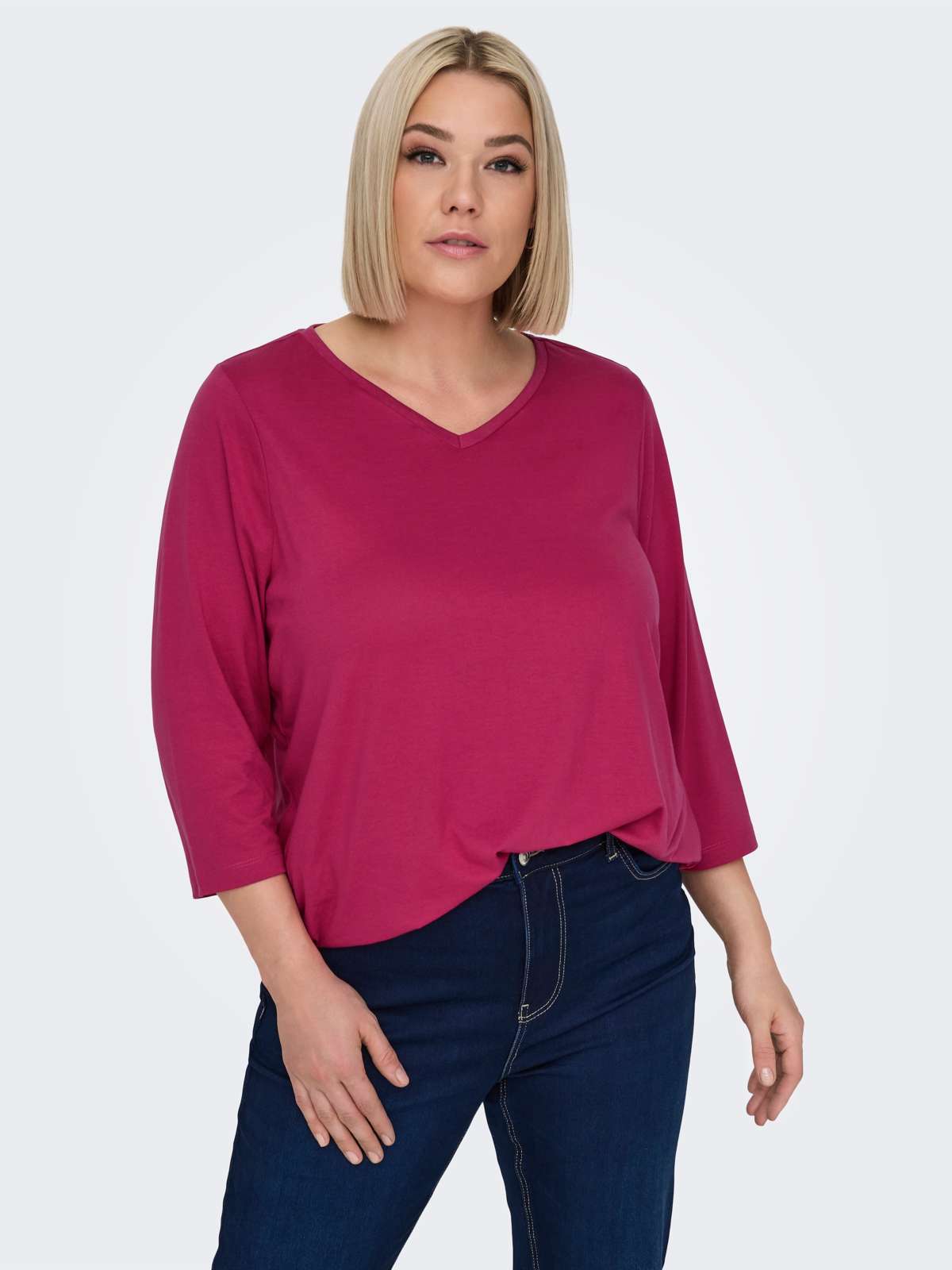 рубашка с рукавом 3/4 CARCARLINNE V-NECK 3/4 TOP JRS BF