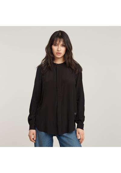 Блузка с длинными рукавами и планкой на потайных пуговицах. Half Placket Top ls wmn