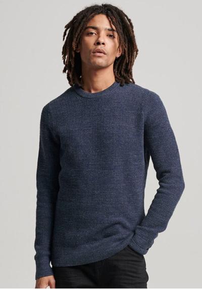 Вязаный свитер структурированным вафельным узором. TEXTURED CREW KNIT JUMPER