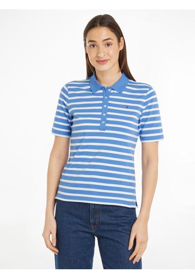 Рубашка-поло с изящной вышивкой логотипа Tommy Hilfiger 1985 REG PIQUE STRIPE POLO SS