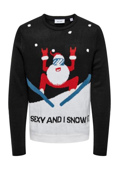 Вязаный свитер ONSXMAS REG 5 PLACEMENT CREW KNIT